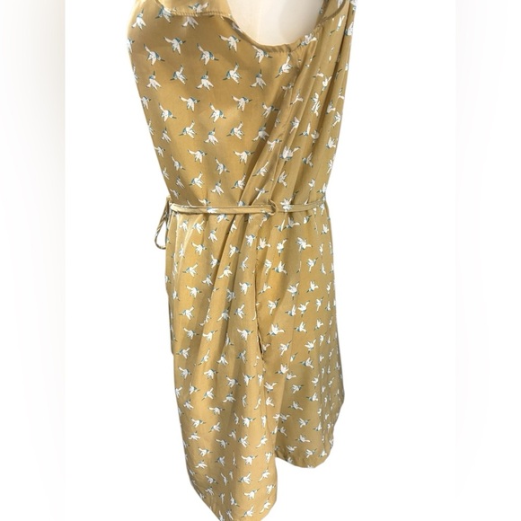 Blu Pepper, Chic Knee-Length Printed Dress, Medium, Tan, White - Picture 6 of 12